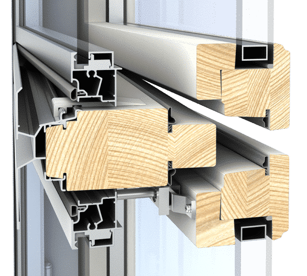Fenestra kaksipuitteinen puualumiini ikkuna PASSIVE PLANO