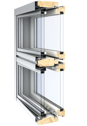 Fenestra kaksipuitteinen puualumiini ikkuna PREMIUM