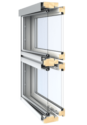 Fenestra kaksipuitteinen puualumiini ikkuna PRIMUS