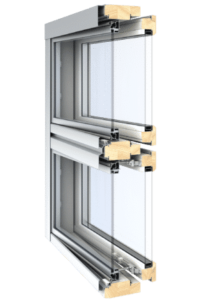 Fenestra kaksipuitteinen puualumiini ikkuna PRIMUS PLANO