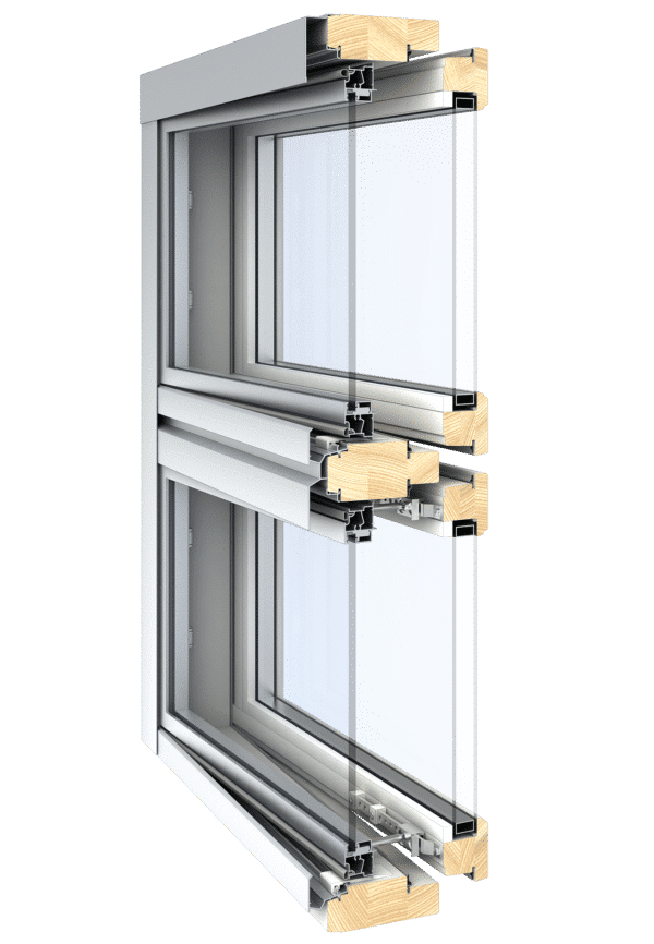 Fenestra kaksipuitteinen puualumiini ikkuna PRIMUS PLANO