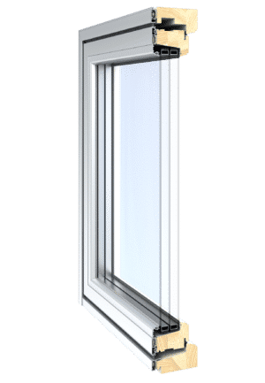 Fenestra yksipuitteinen puualumiini ikkuna SWING