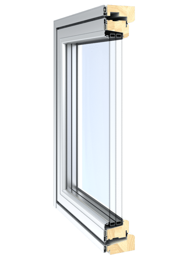 Fenestra yksipuitteinen puualumiini ikkuna SWING