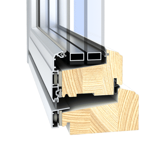 Fenestra yksipuitteinen puualumiini ikkuna SWING