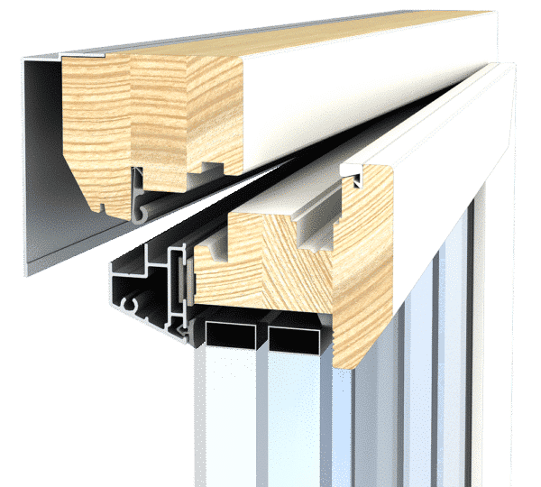 Yksipuitteinen puualumiini ikkuna FENIX Fenestra